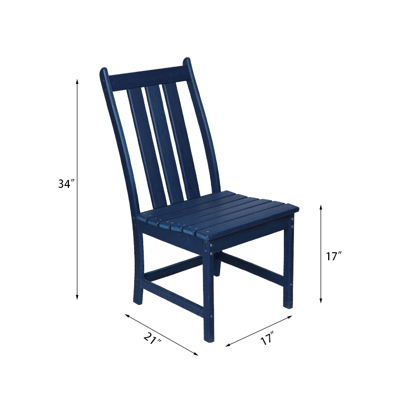 Hög rygg Armless Bar Side Chair